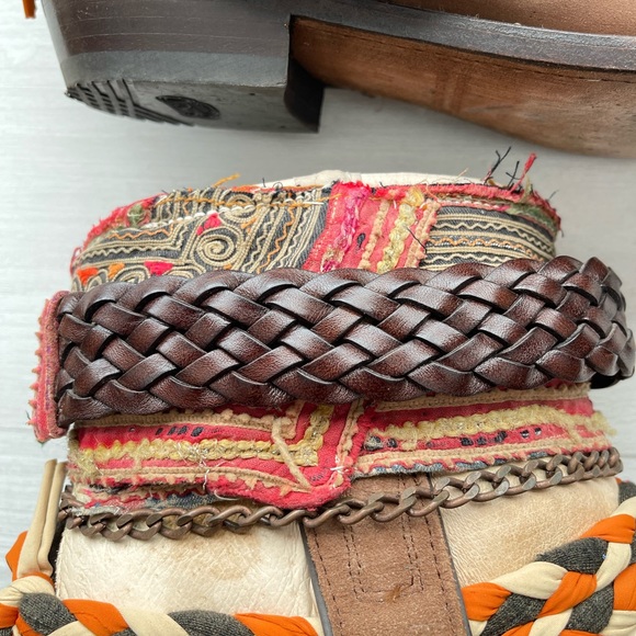 SANCHO Leather Aztec Ankle Boots Size 40/US 9.5-10 - Picture 6 of 17